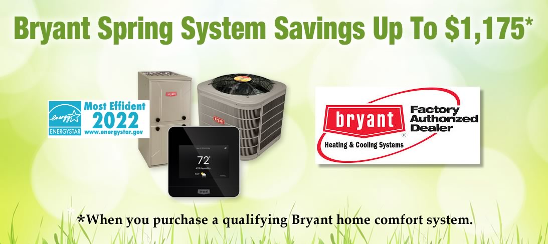 Bryant Heating & Air Conditioning Spring 2022 O Financing Offer Over 36 Months