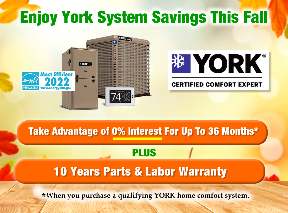 York Heating & Furnace Fall 2022 - Financing Offer Over 36 Months