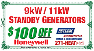 $100 Rochester Whole Home Standy Generators Coupon
